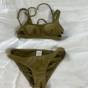 Green sparkling bikini